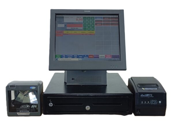 TOSHIBA DOKUNMATİK MÜŞTERİ EKRAN MARKET KURUYEMİŞ BARKOD SİSTEMİ
