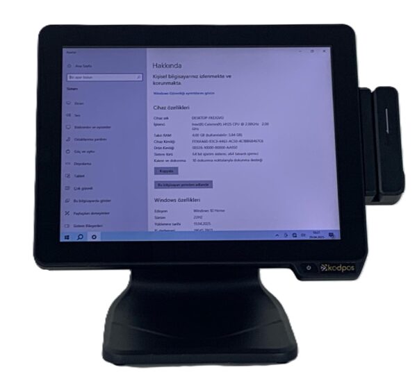 KODPOS PRO J4125 YENİ İŞLEMCİ 4GB RAM 120GB SSD POS PC