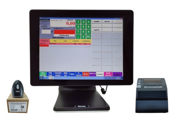 SAM4S DOKUNMATİK EKRAN MARKET BAKKAL TEKEL BÜFE BARKOD SİSTEM